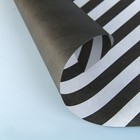 Бумага упаковочная крафт "Полосы на чёрном", 50 х 70 см, 10 листов - Фото 3