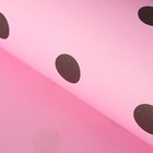 Бумага упаковочная крафт "Чёрный горох на розовом", 50 х 70 см, 10 листов - Фото 1