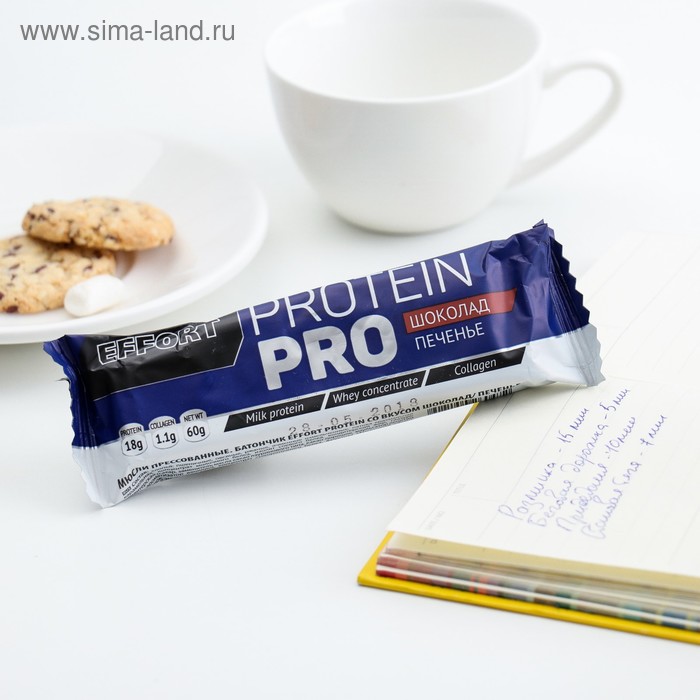 Батончик Effort  protein, шоколад/печенье, 60 г - Фото 1