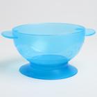 Набор детской посуды, 3 предмета: миска на присоске 330 мл, крышка, ложка, от 5 мес., цвета МИКС - фото 4246546