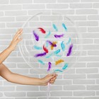 Шар полимерный 20" «Сфера», яркие перья, 1 шт., МИКС - Фото 1