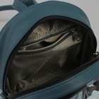 Рюкзак молодёжный "Цветы", отдел на молнии, наружный карман, цвет голубой - Фото 5