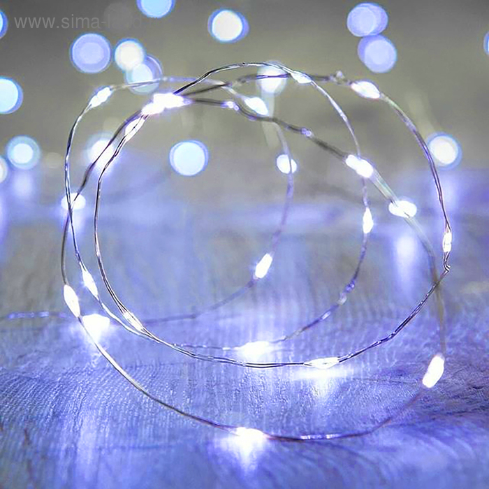 Светодиодная нить для шаров Голубого свечения, 3м, 30 Led - Фото 1