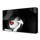 Картина на холсте "Дама в шляпе" 60*100 см - фото 4543803