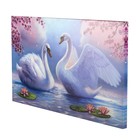 Картина на холсте "Лебеди на пруду" 60*100 см - фото 9019005