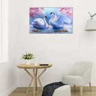 Картина на холсте "Лебеди на пруду" 60*100 см - фото 9019006