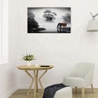 Картина на холсте "Кони на водопое" 60*100 см - фото 9554000