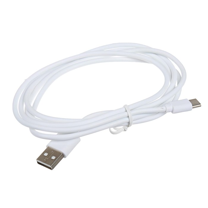 Кабель LuazON, Type-C - USB, 1 А, 1.5 м, белый - фото 1898135484