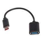 OTG кабель Luazon, Type-C - USB, 1 А, 0.14 м, чёрный - фото 8396581
