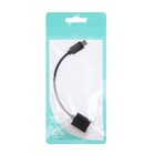 OTG кабель Luazon, Type-C - USB, 1 А, 0.14 м, чёрный - Фото 6