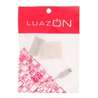 Кабель LuazON SSV-001, micro USB - OTG USB, 15 см, белый - Фото 3