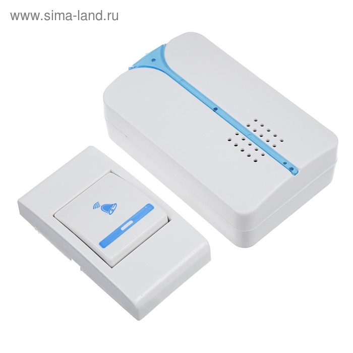 Беспроводной дверной звонок Luazon LZDV-26, база от 2 АА, 1 кнопка от LR23A, - Фото 1