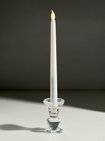 Стеклянный подсвечник на 1 свечу «Вазон с хрусталиком», 8.5×6×6 см