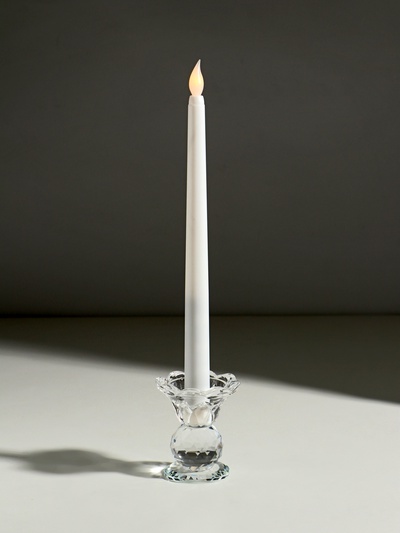 Стеклянный подсвечник на 1 свечу «Цветочек с хрустальным шаром», 7.5×6.8×6.8 см