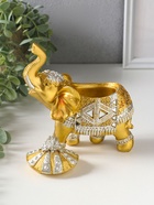 Фигурка - шкатулка для украшений «Золотой слон в зеркальной попоне», полистоун, 15×13.7×6.5 см - Фото 10