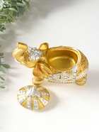 Фигурка - шкатулка для украшений «Золотой слон в зеркальной попоне», полистоун, 15×13.7×6.5 см - Фото 11