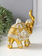 Фигурка - шкатулка для украшений «Золотой слон в зеркальной попоне», полистоун, 15×13.7×6.5 см - Фото 8