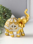 Фигурка - шкатулка для украшений «Золотой слон в зеркальной попоне», полистоун, 15×13.7×6.5 см - Фото 9