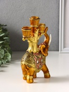 Фигурка полистоун подсвечник «Африканский слон в золотой, ажурной попоне», 19×12.5×5 см - Фото 5