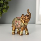 Фигурка полистоун «Африканский слон в золотой, ажурной попоне», 8.5×7×3 см, МИКС - Фото 6