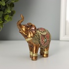 Фигурка полистоун «Африканский слон в золотой, ажурной попоне», 8.5×7×3 см, МИКС - Фото 2