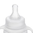 Бутылочка для кормления, классическое горло, приталенная, с ручками, 150 мл., от 0 мес., цвет белый - Фото 4