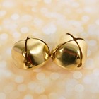 Бубенчики для рукоделия, набор 2 шт., размер 1 шт. — 3.5 см, золотой - Фото 2