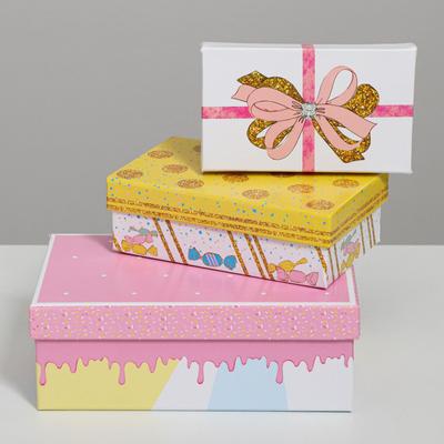 Набор коробок 10 в 1, упаковка подарочная, «Торт», 32.5 х 20 х 12.5‒12 х 7 х 4 см