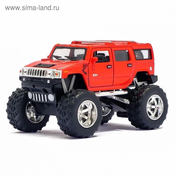 Машина металлическая Hummer H2 SUV (Off Road), масштаб 1:40, открываются двери, инерция, МИКС - Фото 1