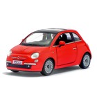 Машина металлическая Fiat 500, 1:28, открываются двери, инерция, цвет красный - Фото 1