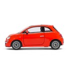 Машина металлическая Fiat 500, 1:28, открываются двери, инерция, цвет красный - Фото 2