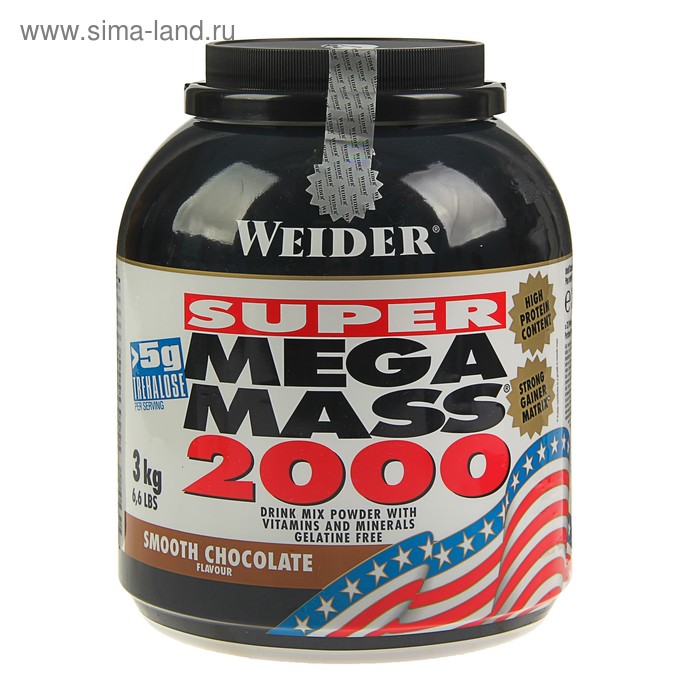 Weider Мега Масс 2000 банка / 3 кг / шоколад - Фото 1