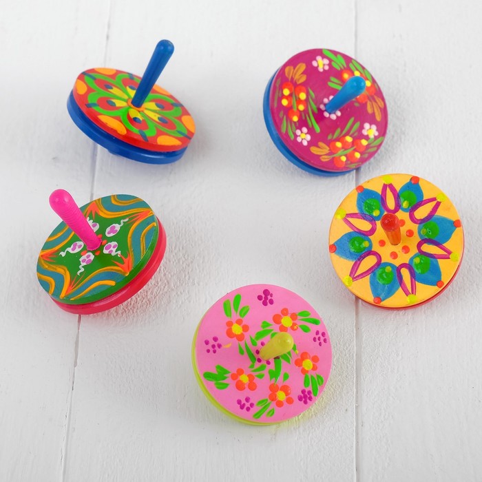 Волчок двойной большой «Расписной», МИКС - Фото 1