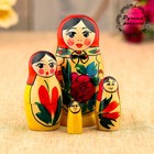 Матрёшка «Галина», красный платок, 4 кукольная, 9 см - фото 110424586