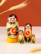 Матрёшка дерево «Галина», красный платок, 4 кукольная, 9 см 3565014