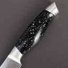 Нож кухонный Доляна Overlord, лезвие 20,5 см, цвет чёрный - Фото 4