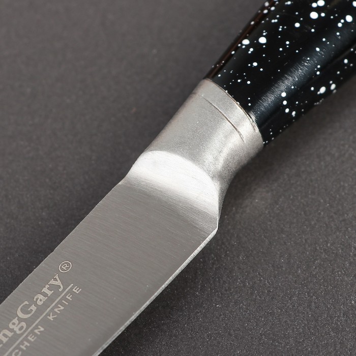 Нож для овощей Доляна Overlord, лезвие 8,5 см, цвет чёрный - фото 1908391136