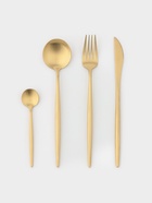 Столовые приборы Magistro «Фолк», 4 предмета, нержавеющая сталь, золотистые - Фото 2