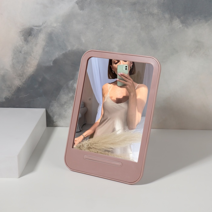 Зеркало настольное, зеркальная поверхность 11,5 × 15 см, цвет МИКС - Фото 1