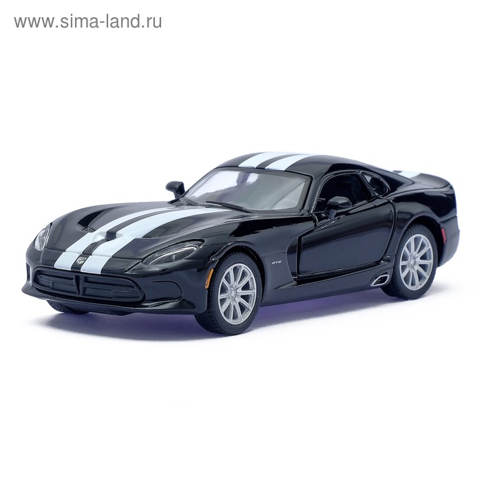 Машина металлическая SRT Viper GTS, масштаб 1:36, открываются двери, инерция, цвет черный - Фото 1