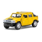Машина металлическая Hummer H2 SUT, 1:40, открываются двери, инерция, цвет желтый - Фото 1