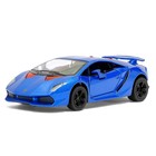 Машина металлическая Lamborghini Sesto Elemento, 1:38, открываются двери, инерция, цвет синий - Фото 1