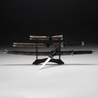 Сув. изделие катаны 3в1 на подставке, ножны кожзам, цветы  шоко  47/70/89см - Фото 2