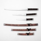 Сув. изделие катаны 3в1 на подставке, ножны кожзам, цветы  шоко  47/70/89см - Фото 7