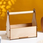 Кашпо для цветов «Стелла клик», 25×13.5×24.5 см, деревянное, с ручкой - Фото 1