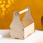 Кашпо для цветов «Стелла клик», 25×13.5×24.5 см, деревянное, с ручкой - Фото 2