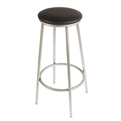 Табурет барный «Клик Мебель. Высокий», искусственная кожа, цвет серебристый металлик/чёрный