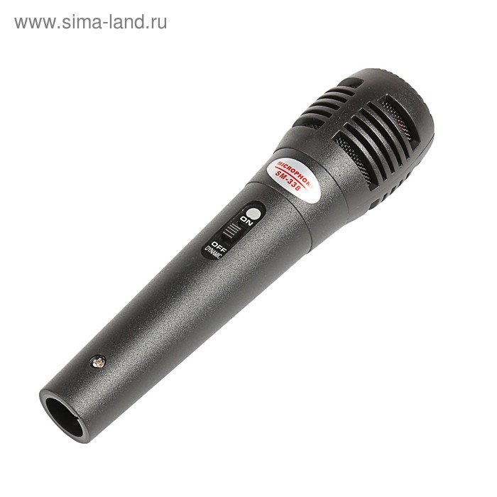 Микрофон для караоке G-102, проводной, 1.2 м, чёрный - Фото 1
