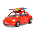 Машина металлическая VW New Beetle, 1:32, открываются двери, инерция, цвет красный - Фото 1