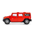 Машина металлическая Hummer H2 SUV, 1:40, открываются двери, инерция, цвет красный - Фото 2